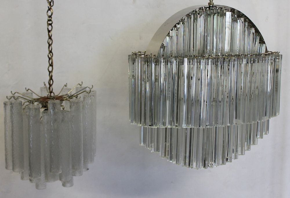 Appraisal: MIDCENTURY Lighting Lot of Chandeliers To include a Camer x