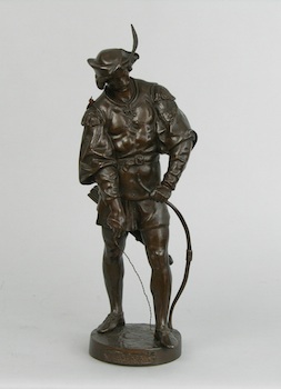 Appraisal: Emile Louis Picault French - Archer th Century Bronze with