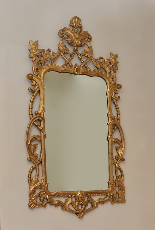 Appraisal: LABARGE CARVED GILT WOOD ROCOCO STYLE MIRROR th century production