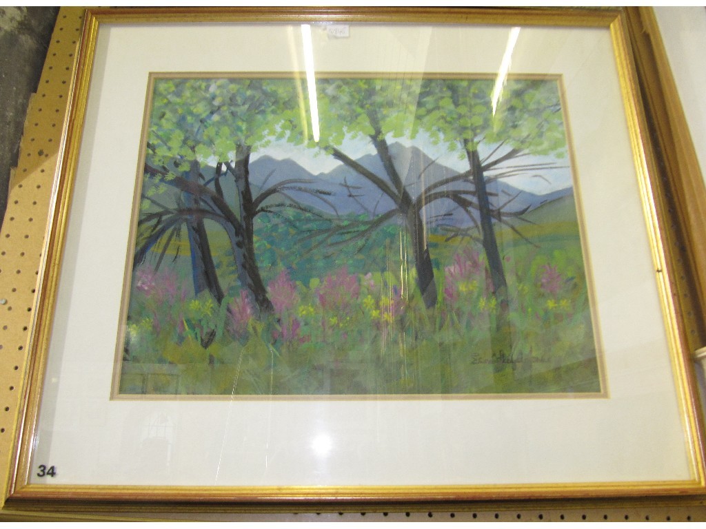 Appraisal: ESME LLOYD JONES Gouache landscape signed