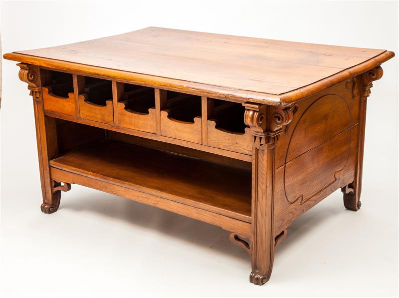 Appraisal: Double-Sided Server French c Oak x x in From the