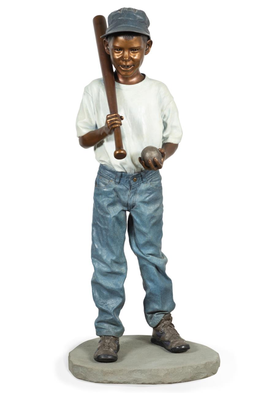 Appraisal: RAMON PARMENTER LIL' SLUGGER LIFE SIZE BRONZE Ramon Parmenter American