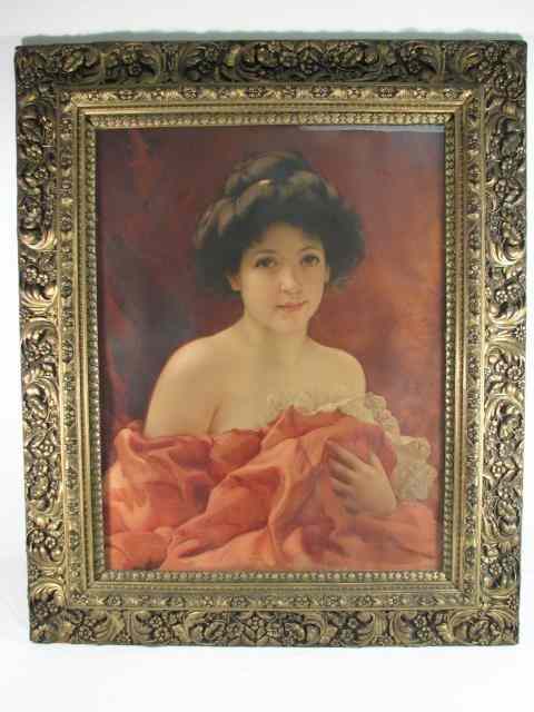 Appraisal: Victorian era chromolithograph after Louis De Schryver Framed in original