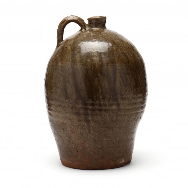 Appraisal: ALKALINE GLAZED TWO GALLON JUG WESTERN NC th century ovoid