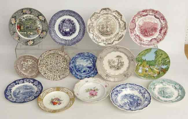 Appraisal: Lot various th th c plates including Catskill Mountain House