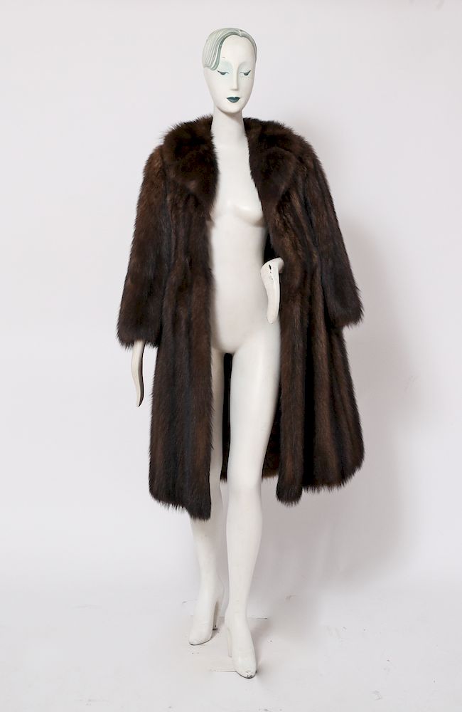 Appraisal: Ladies' Long Brown Fur Coat Ladies' long brown fur coat