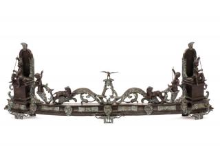 Appraisal: Maitland Smith Neoclassical Bronze Fire Fender Maitland Smith American -