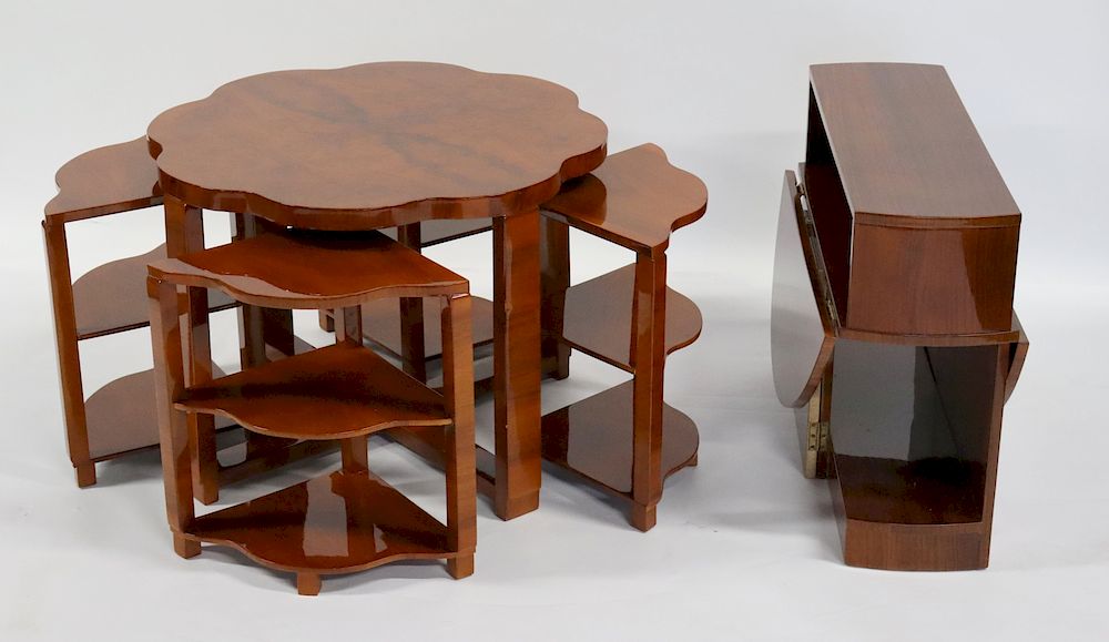 Appraisal: Fine Art Deco Tables From a Kings Point L I