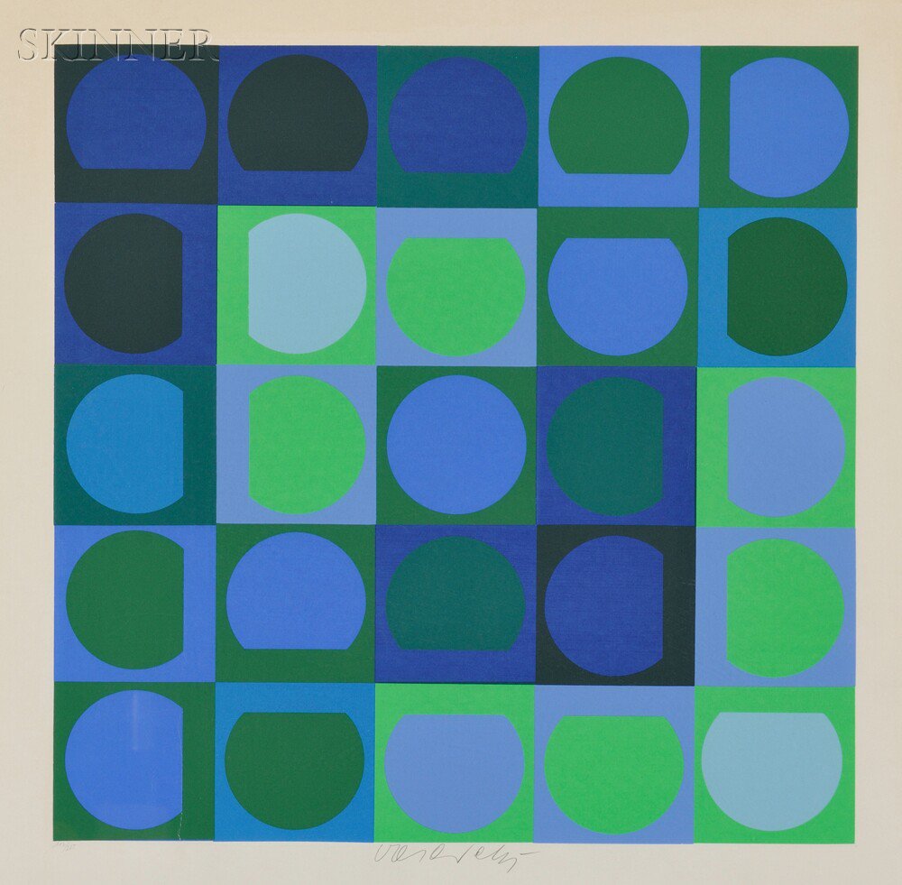 Appraisal: Victor Vasarely Hungarian French - Zaphir edition of Signed Vasarely