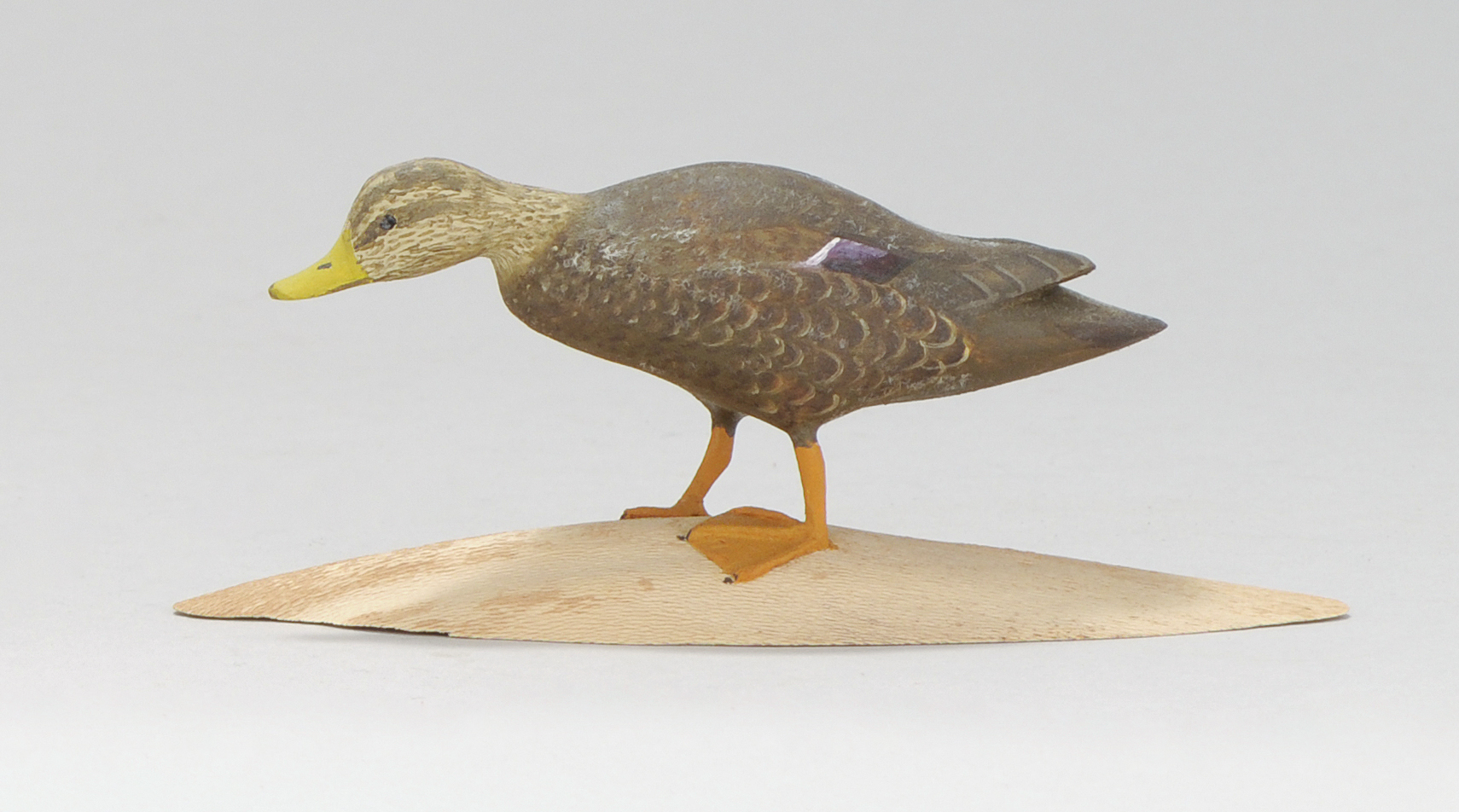 Appraisal: MINIATURE BLACK DUCK By Harold Gibbs of Barrington Rhode Island