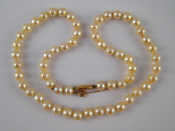 Appraisal: A cultured pearl necklace with a yellow metal tests carat