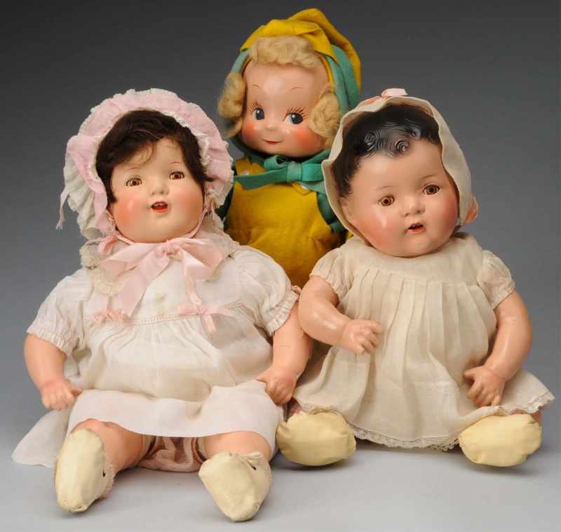 Appraisal: Lot of Composition Baby Dolls Description American Ca R B