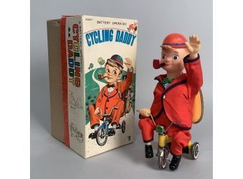 Appraisal: Vintage Japanese Bandai battery operated cycling Daddy toy with original