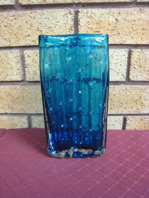 Appraisal: A Whitefriars Bamboo glass Vase in blue in high