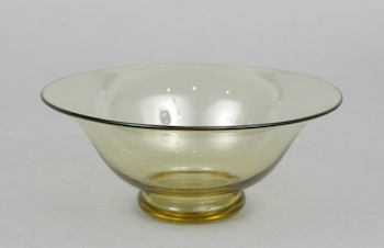 Appraisal: A Delicate Amber Steuben Bowl A delicate amber Steuben glass