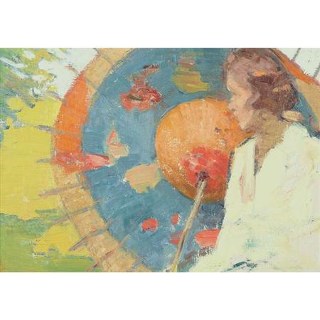 Appraisal: Gertrude Horsford Fiske American - Woman with Parasol Estimate -