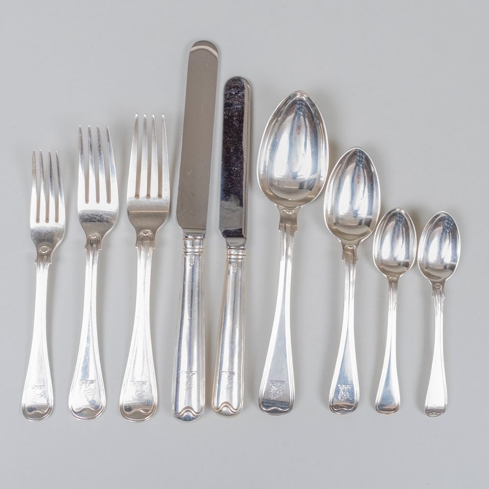 Appraisal: George V Silver Flatware Service Marked London maker's mark indistinct