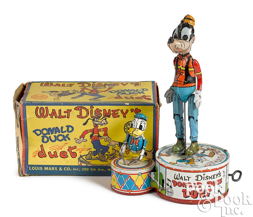 Appraisal: Marx tin wind-up Donald Duck Duet Marx tin wind-up Donald