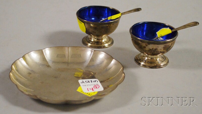 Appraisal: Five Small American Sterling Tableware Items a pair of Tiffany