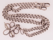 Appraisal: Watch chain-English silver with each link hallmarked This lot sold