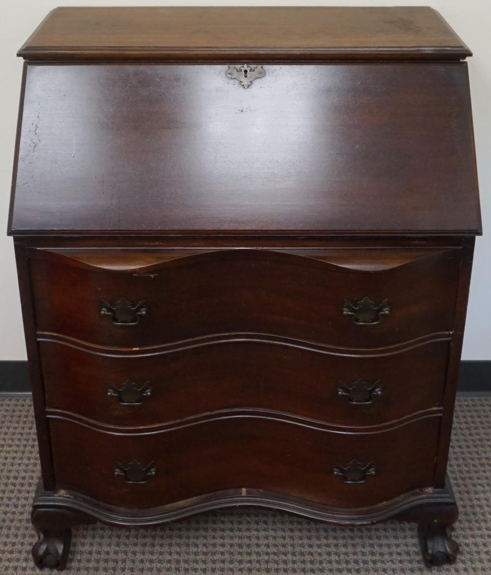 Appraisal: CHIPPENDALE STYLE MAHOGANY SLANT-FRONT DESK X X IN X X