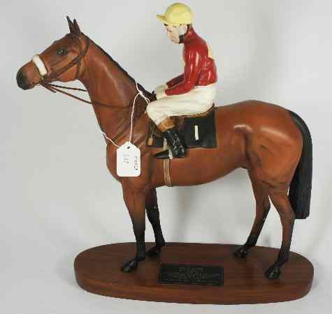 Appraisal: Beswick Connoisseur Model of Red Rum with Brian Fletcher Up