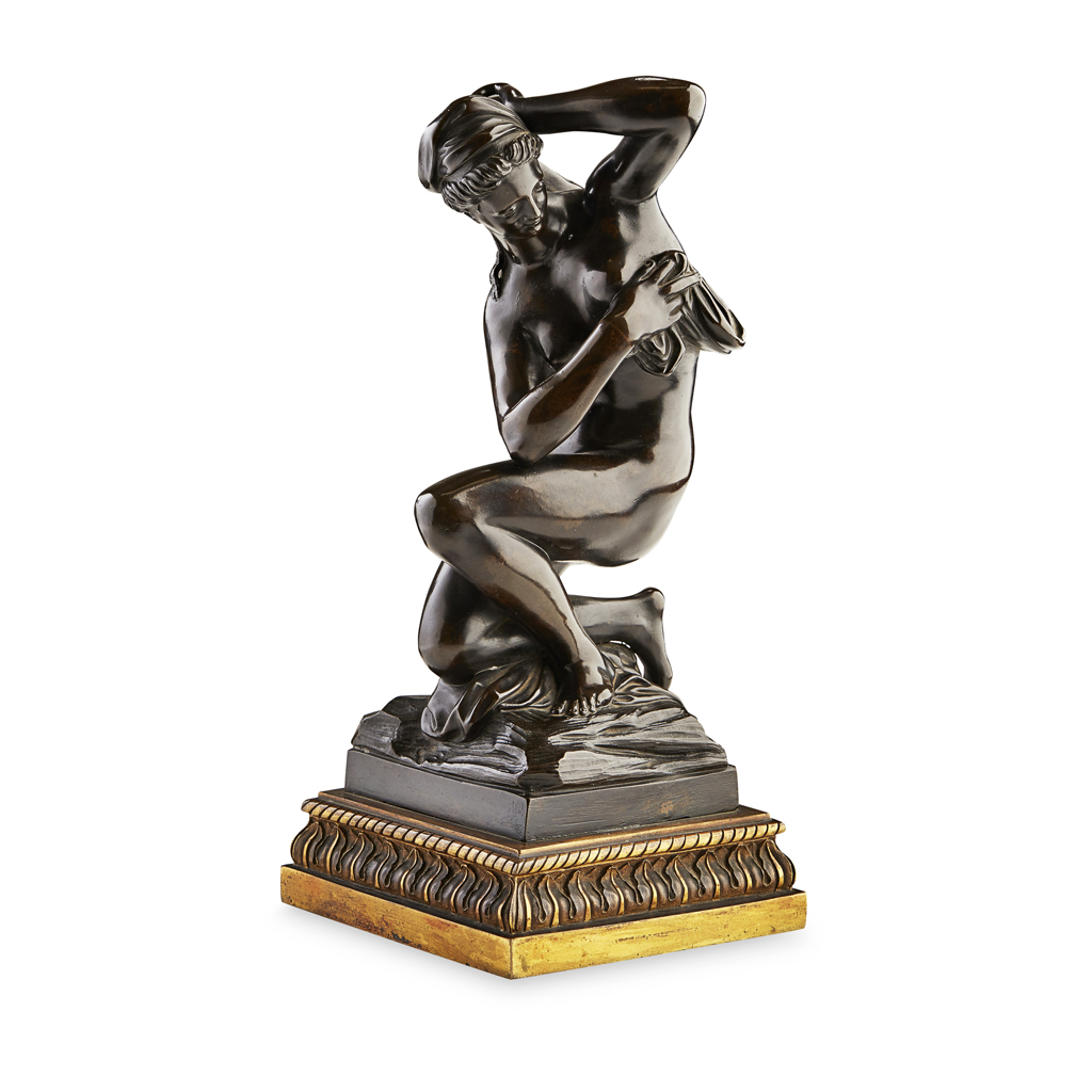 Appraisal: FRENCH BRONZE FIGURE OF 'VENUS AFTER THE BATH' AFTER GIAMBOLOGNA