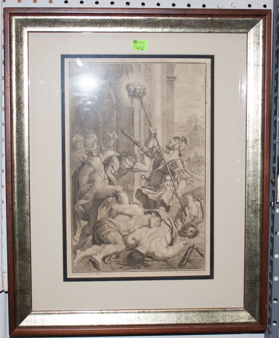 Appraisal: After Tommaso Redi The Martyrdom engraving Italian - etching and