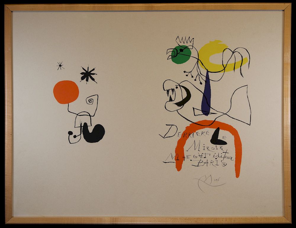 Appraisal: Joan Miro - Joan Miro - Lithograph Pencil signed in