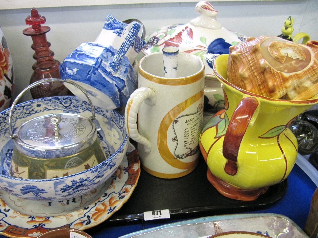 Appraisal: Tray lot of assorted ceramics comprising - Spode 'Italian' jug