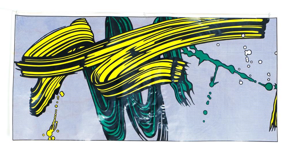 Appraisal: ROY LICHTENSTEIN YELLOW GREEN BRUSHSTROKES LARGERoy Lichtenstein American - Yellow