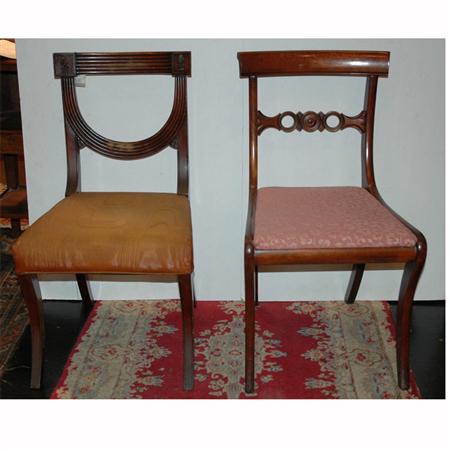 Appraisal: Three Pairs of Regency Style Dining Chairs Estimate -