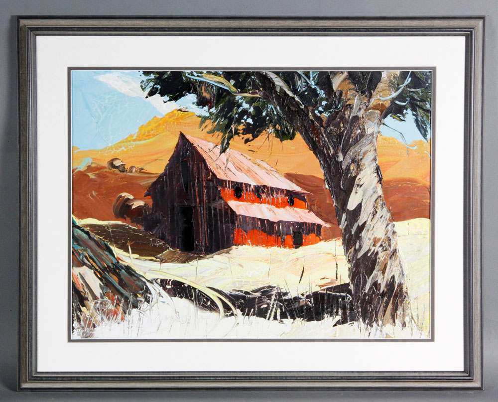 Appraisal: - Henrie Old barn Scene O B Paul Blaine Henrie