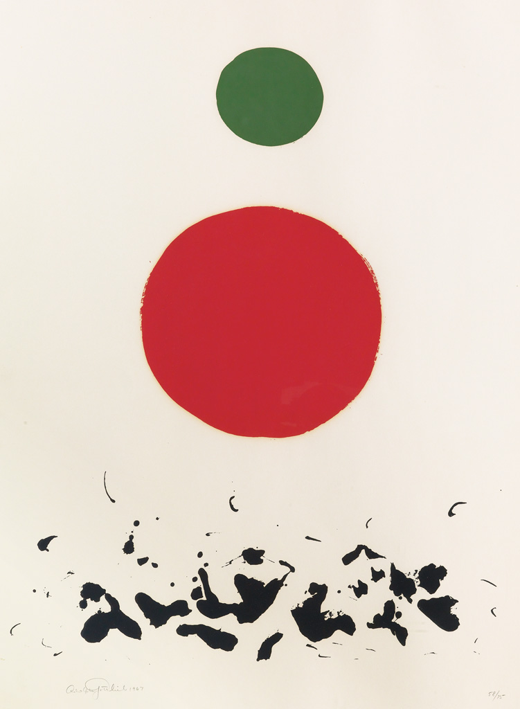 Appraisal: ADOLPH GOTTLIEB Flotsam Color screenprint on smooth cream wove paper