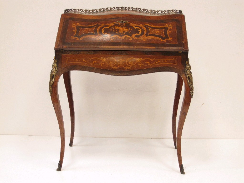 Appraisal: A Louis XV style Bureau de Dame in kingwood with