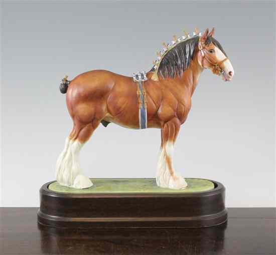 Appraisal: A Royal Worcester Limited Edition model 'Clydesdale Stallion' by Doris