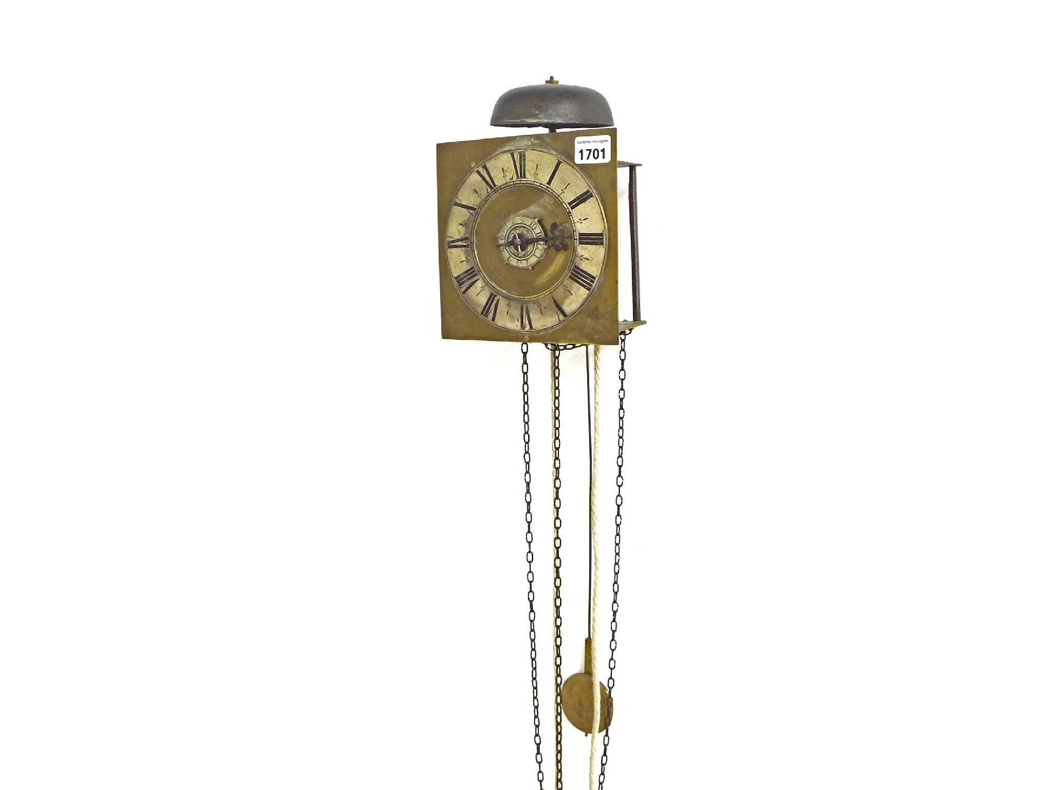 Appraisal: Small hook and spike wall clock striking on a bell