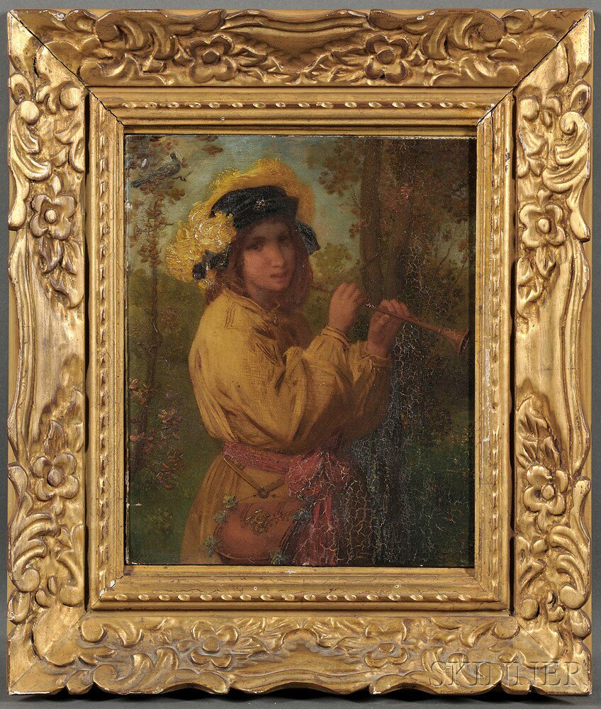 Appraisal: William Perkins Babcock American - The Flute Player Signed and