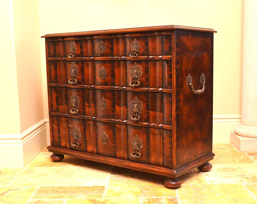 Appraisal: THEODORE ALEXANDER DRAWER COMMODE The drawers having shaped fronts decorative