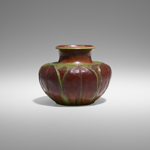 Appraisal: William J Walley VASE WITH LEAVES USA - glazed earthenware