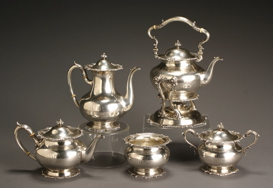 Appraisal: Theodore B Starr Five-Piece Sterling Coffee Tea Service New York