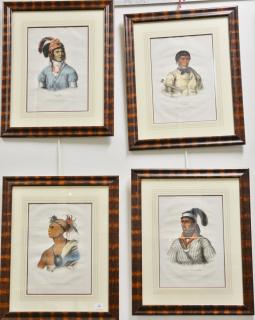 Appraisal: Thomas McKenny and James Hall Set of four hand colored