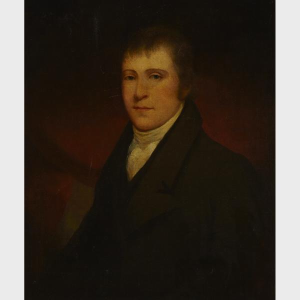 Appraisal: Attributed to Sir Henry Raeburn - PORTAIT OF HENRY DEACON