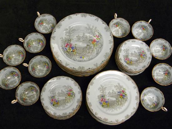 Appraisal: Aynsley china ''Queen's Garden '' fifty seven pieces powder blue