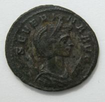 Appraisal: Severina C AD - AE Antoninianus Wife of Aurelian profile