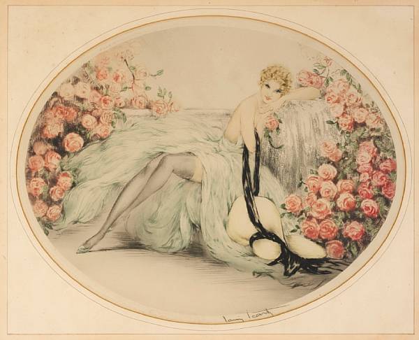 Appraisal: Louis Icart Belle Rose H C amp I Etching and