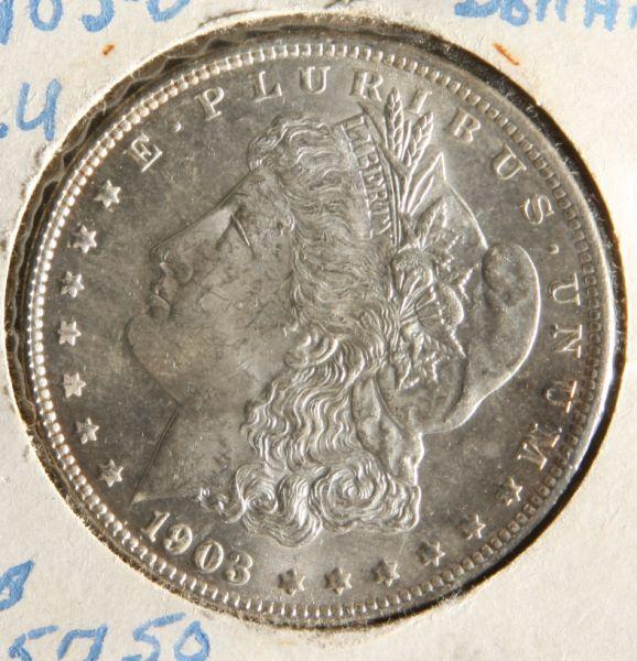 Appraisal: BU Key Date -O Morgan Silver Dollar a few bag