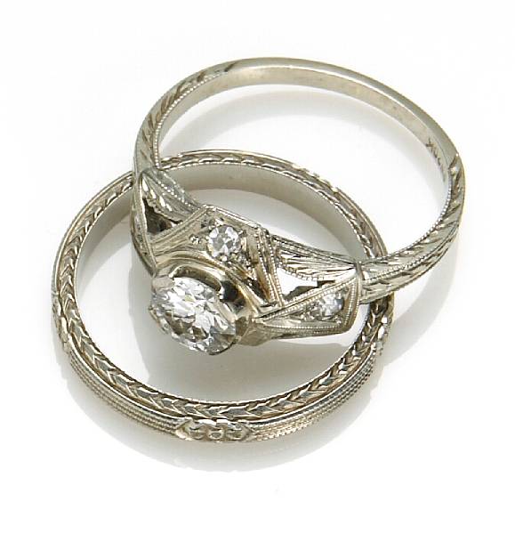 Appraisal: A diamond and k gold ring together with an k