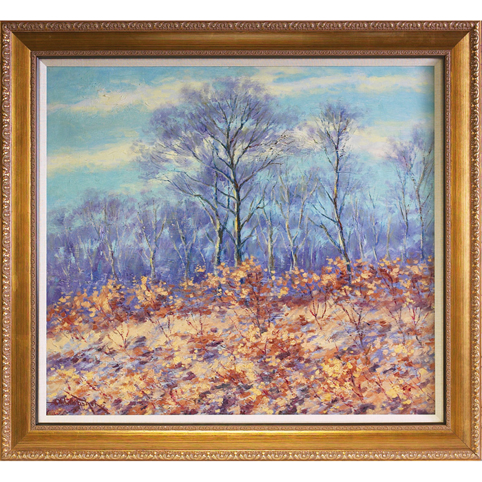 Appraisal: H Mehlville Fisher American - Autumn Landscape c oil canvas