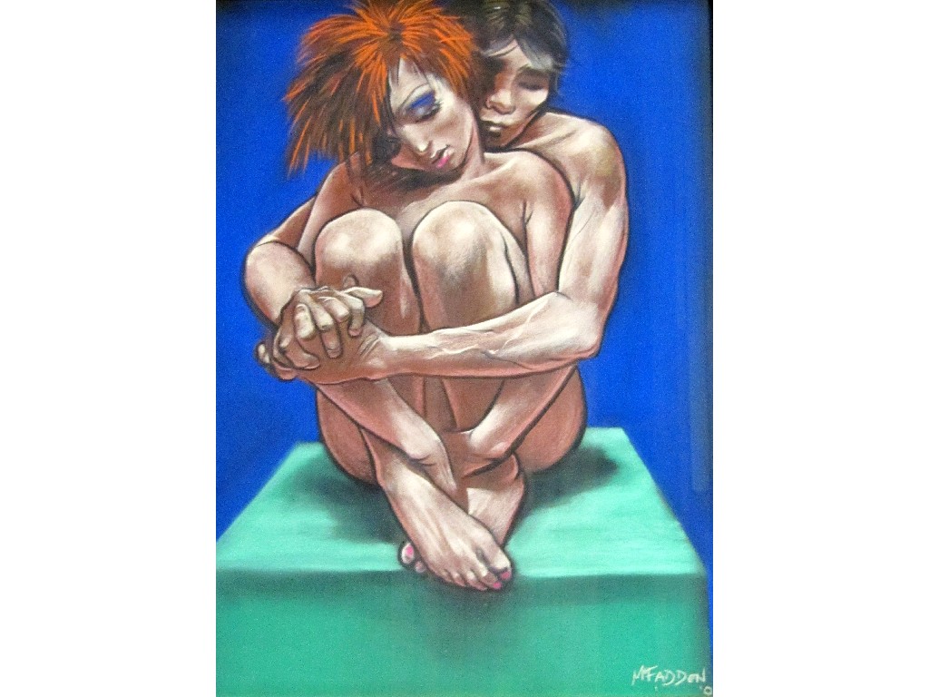 Appraisal: FRANK MCFADDEN b Pastel 'Lovers' signed and dated x